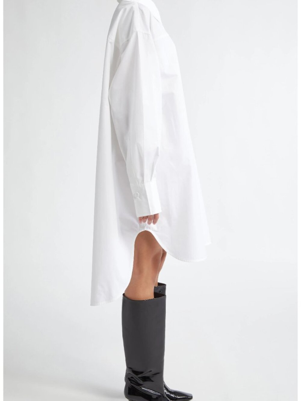 Jil Sander NWT White Oversized Cotton Poplin Shirt 42 - Picture 3 of 11